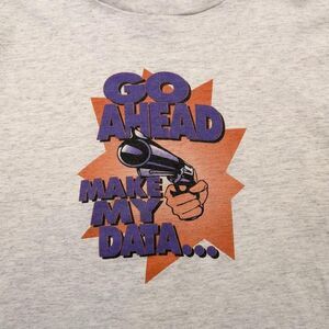 Vintage AT&T Go Ahead Make My Data Rare 90s Tech Tshirt Heather Gray Oneita XXL